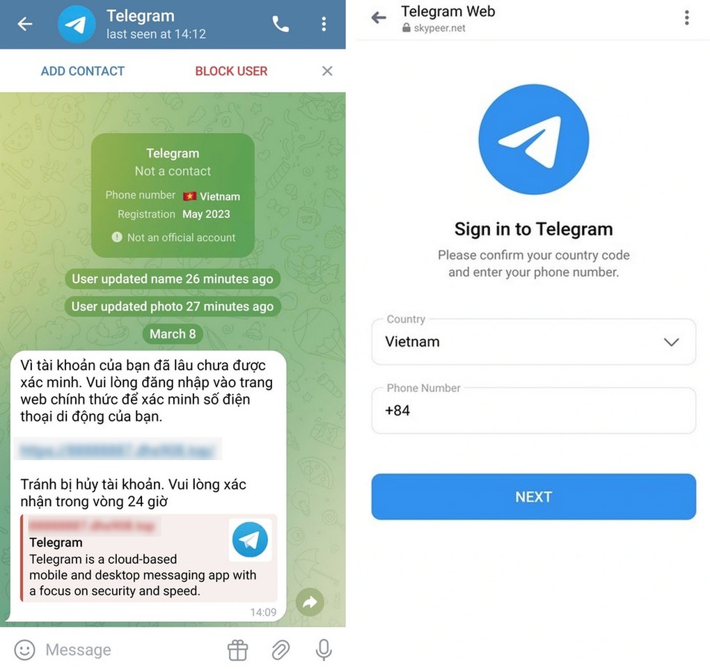 Cảnh báo chiêu lừa chiếm đoạt tài khoản Telegram, cũ nhưng vẫn hiệu quả - 1 Cảnh báo chiêu lừa chiếm đoạt tài khoản Telegram, cũ nhưng vẫn hiệu quả - 1