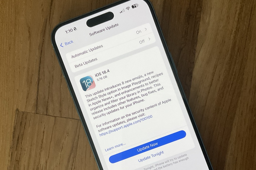 Apple phát hành iOS 18.4, Siri hỗ trợ tiếng Việt - 1 Apple phát hành iOS 18.4, Siri hỗ trợ tiếng Việt - 1